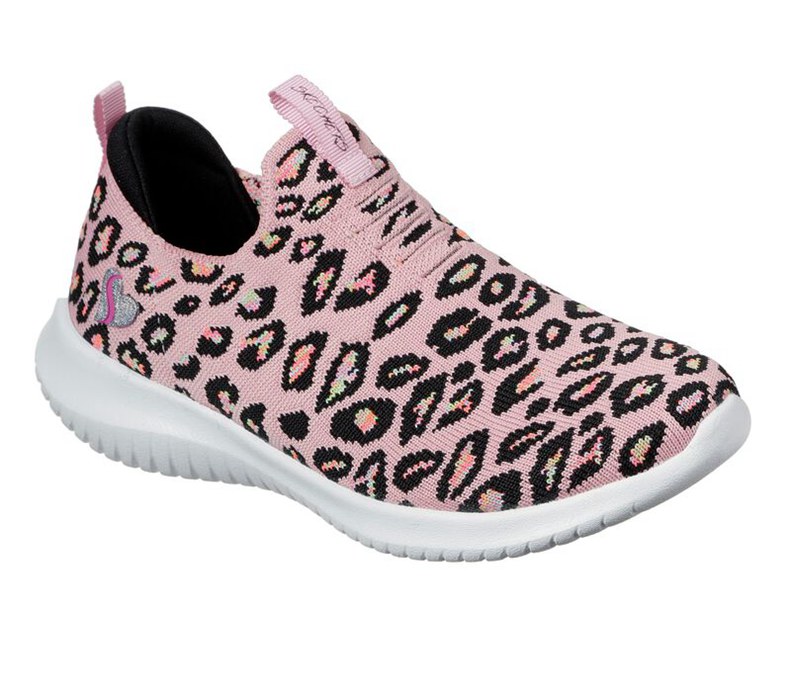 Skechers Flickor Rosa/Olika Färger Slip On - Ultra Flex - Wild And Free - Sverige (VAPKJ-5297)
